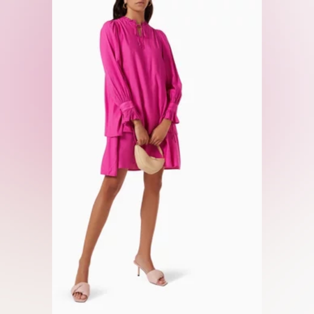 Y.A.S-Yasnello Mini Pink Dress in EcoVero Viscose,Small